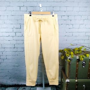 Free People Work It Out Drawstring Joggers Yllw L